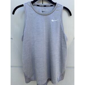 Nike Dri-Fit Tank Top Women's Medium Racerback Workout/running/cross Fit Gray
